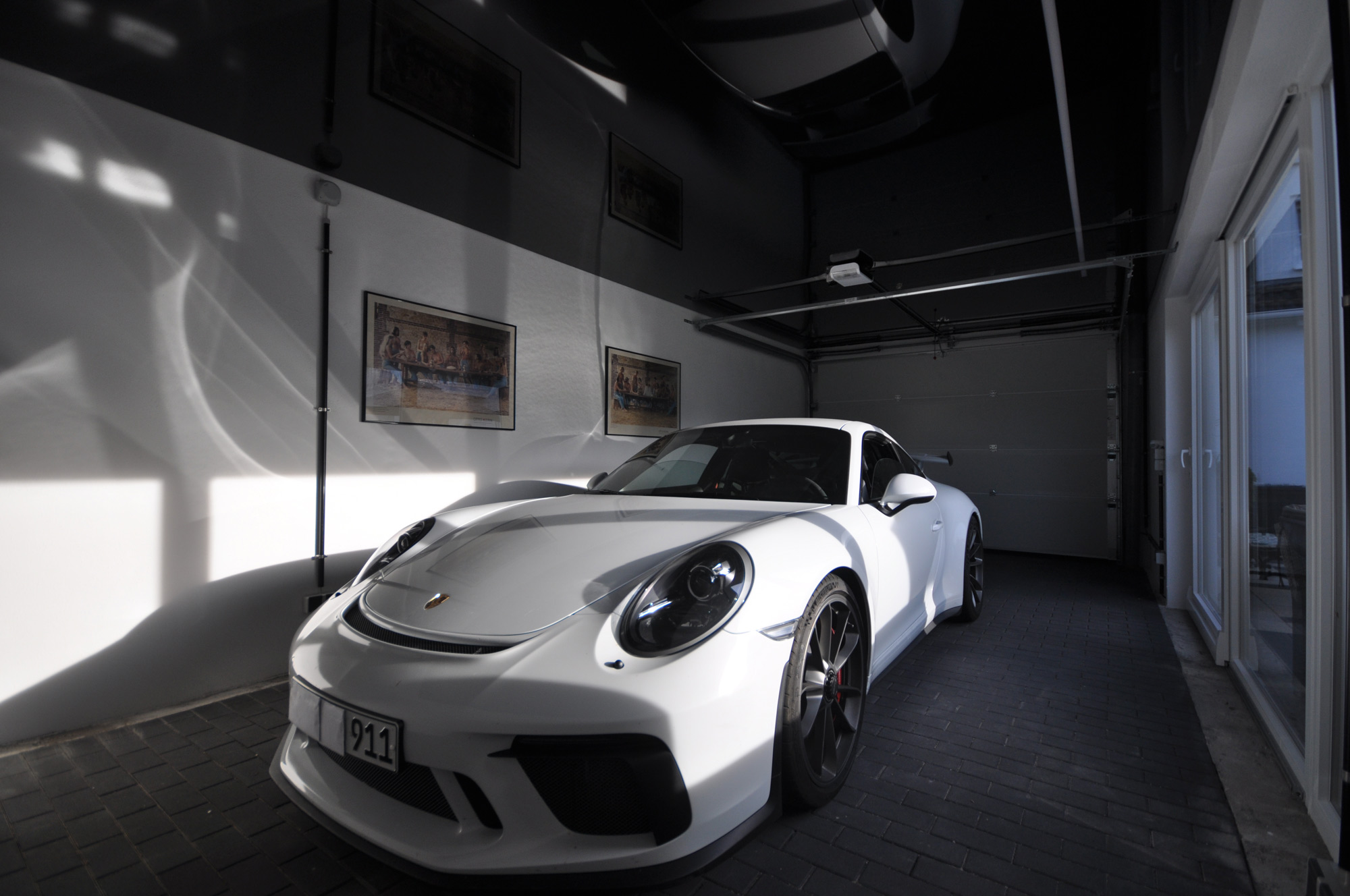 Lackspanndecke Garage Porsche