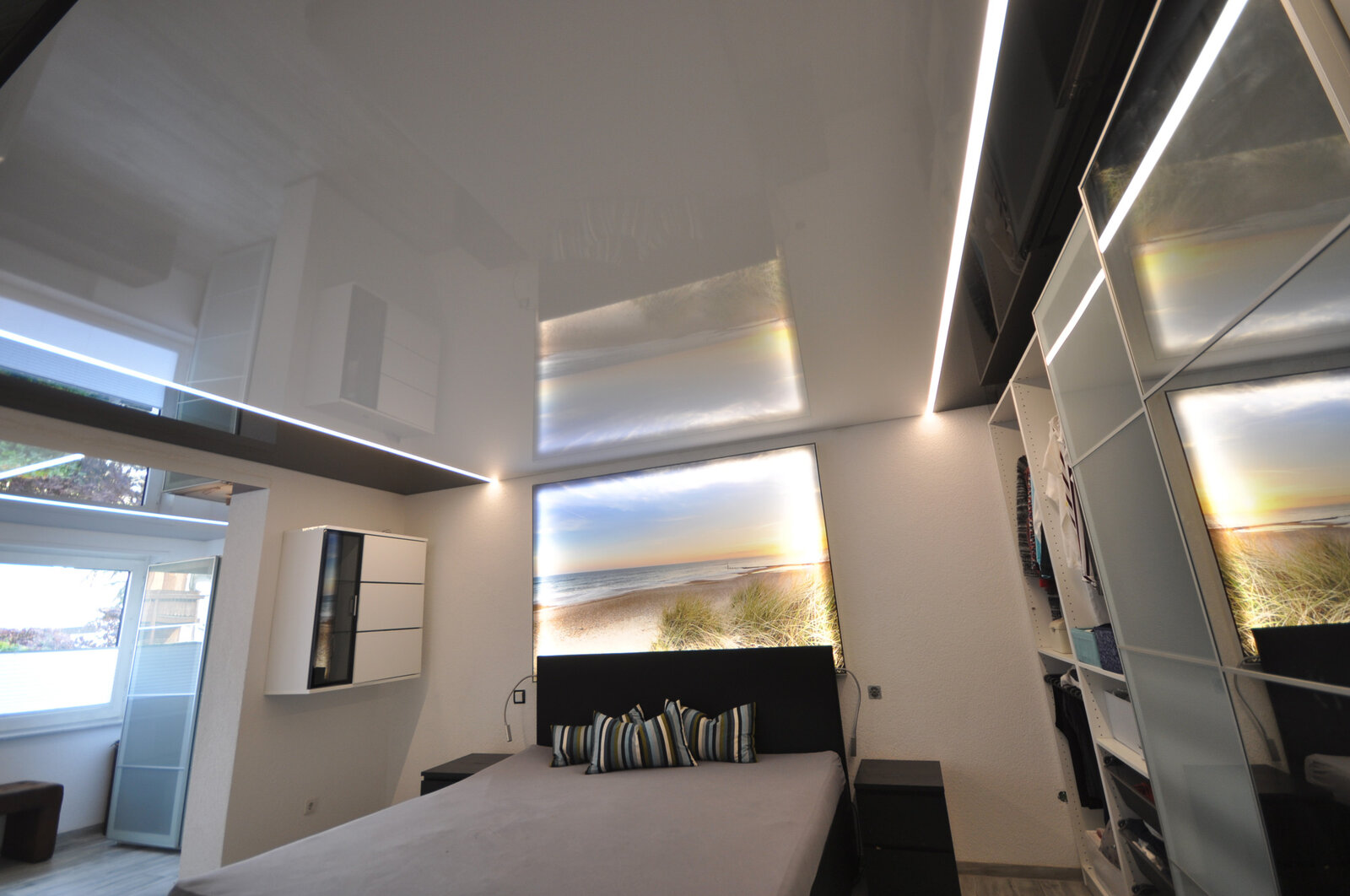 Lackspanndecke Schlafzimmer Lichtdecke