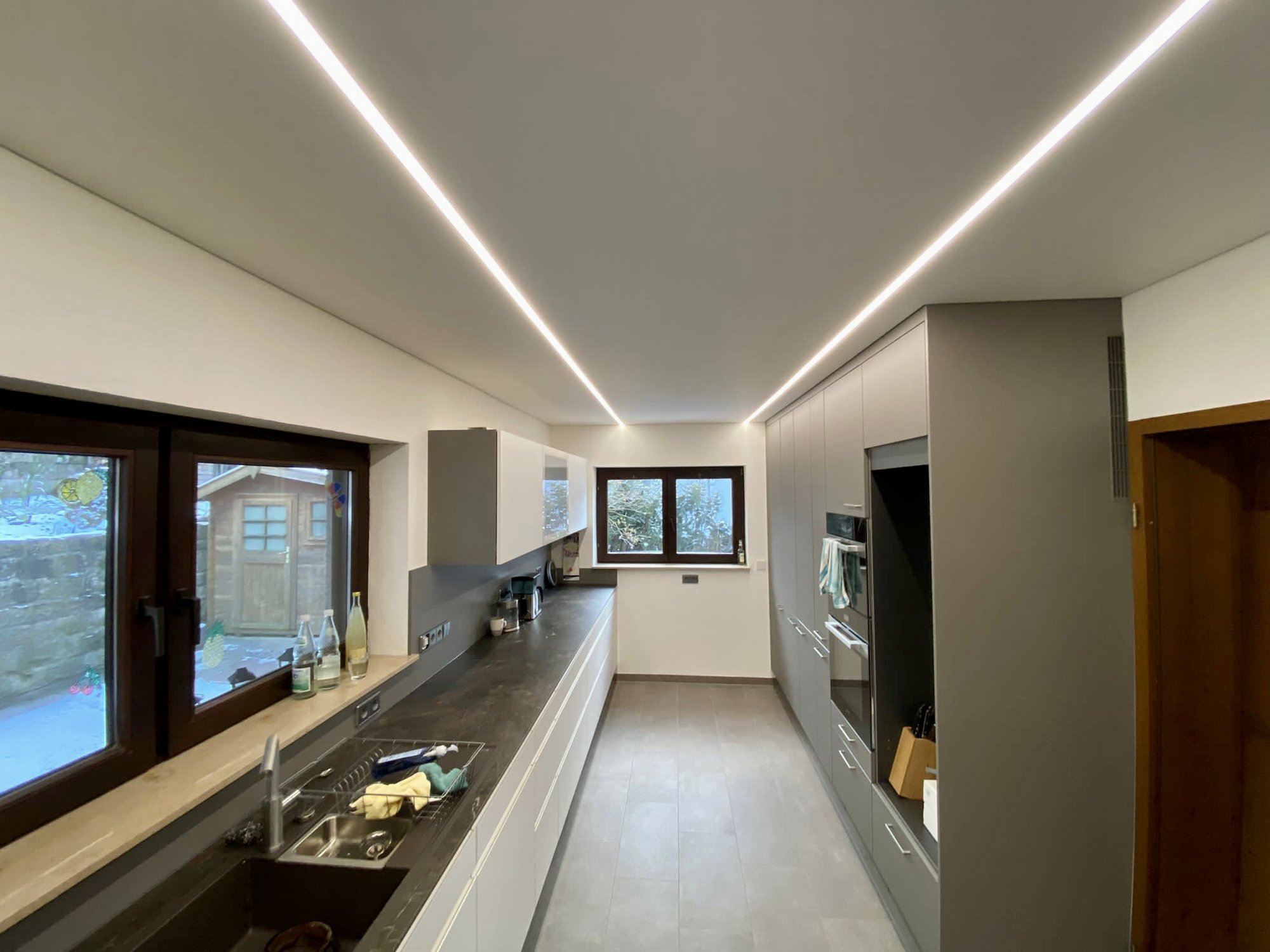 Spanndecke Küche LEDLichtprofil