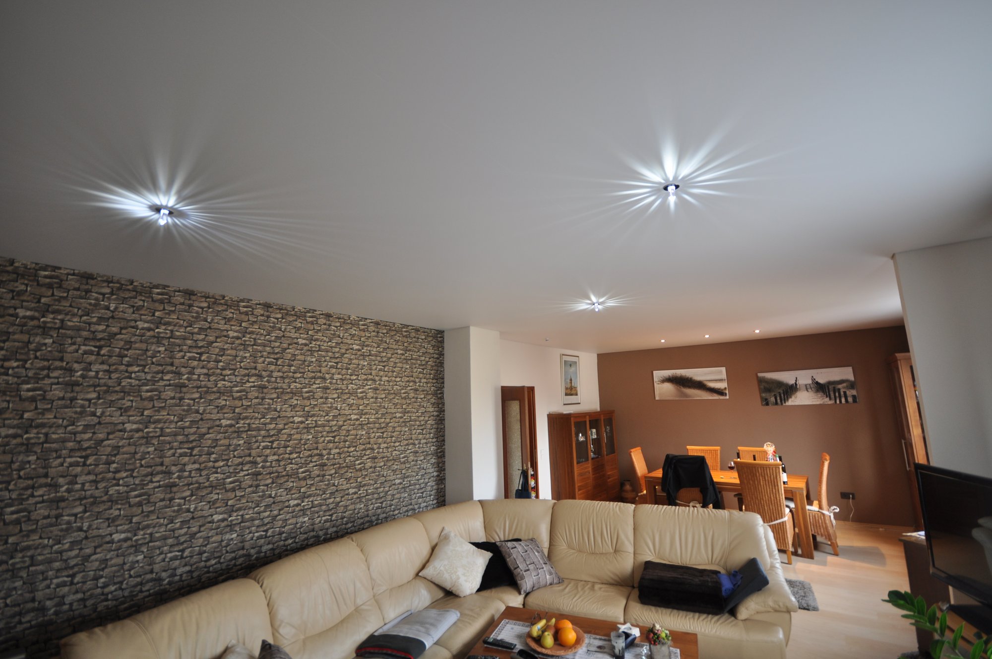 Spanndecke Wohnzimmer Swarovski Spanndecke LED