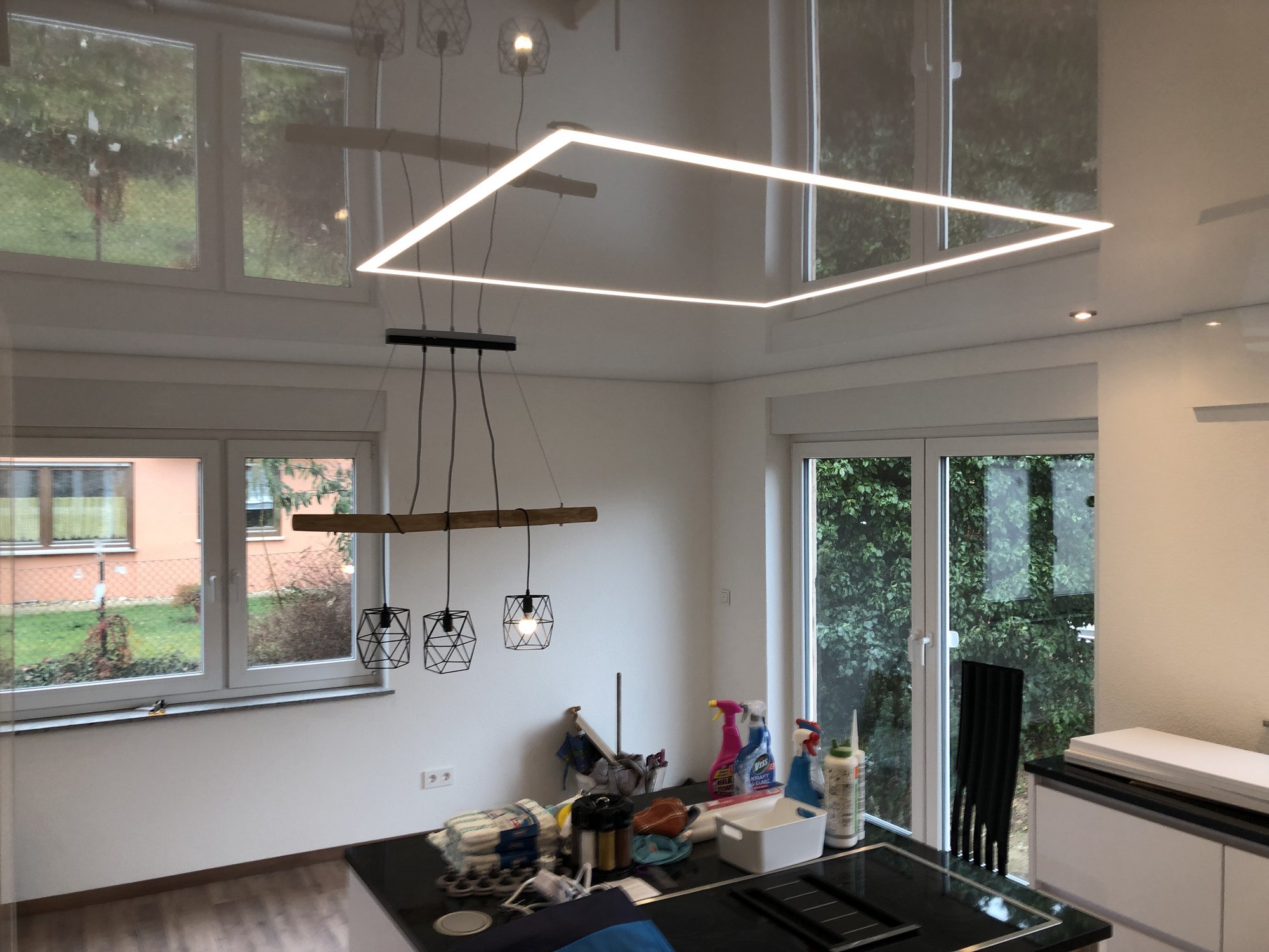Lackspanndecke Kueche LEDlichtleiste