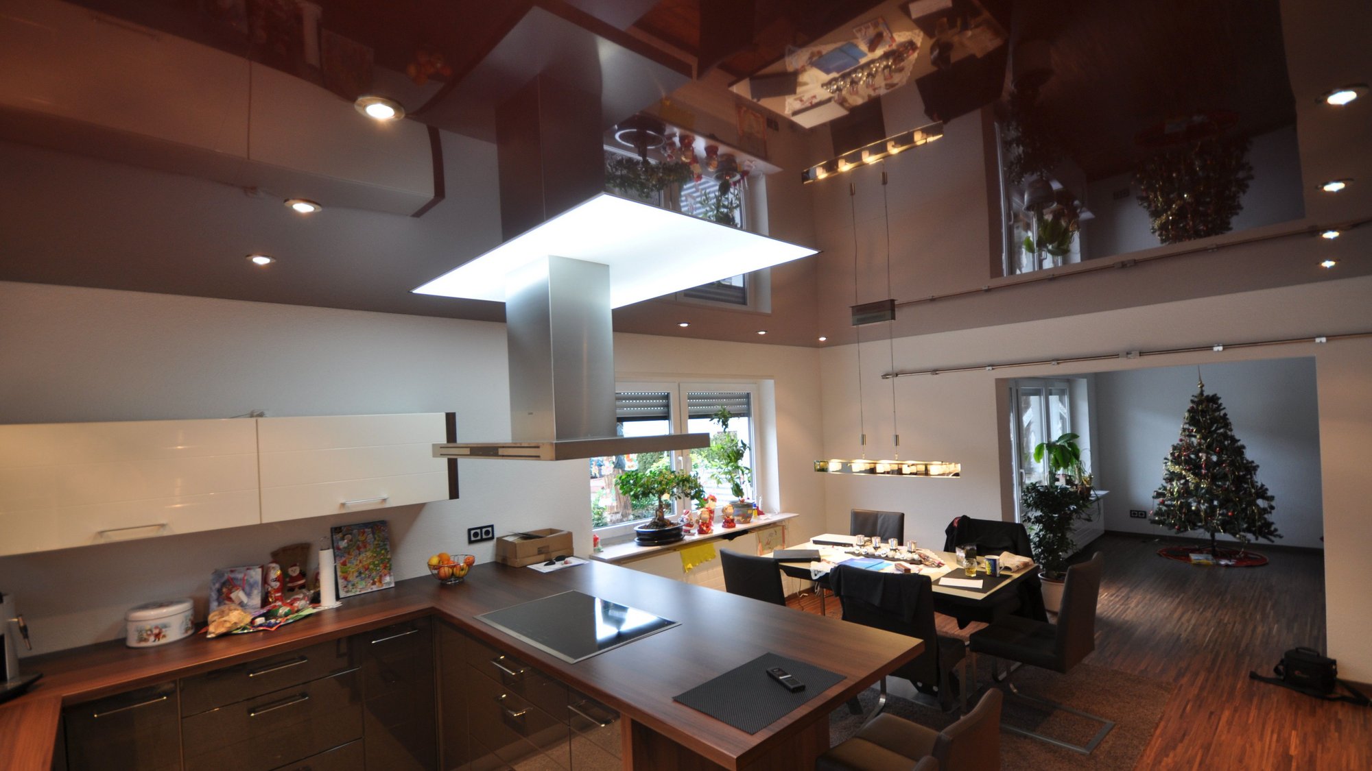 Lackspanndecke Küche LEDeinbaustrahler